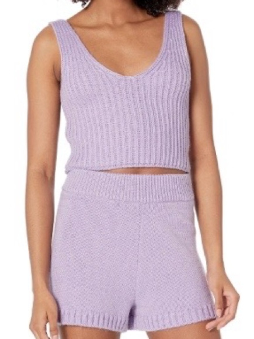 NEW The Drop Lilac Knit Tank and Shorts Set NWOT